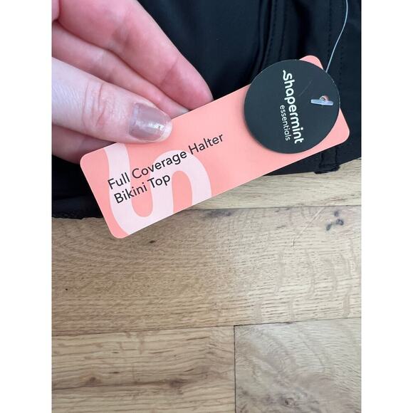 NEW Shapermint Women's 2XL Black Full Coverage Halter Bikini Top Shape Swim Sexy - Picture 6 of 8